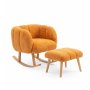 Atelier del Sofa Fotelja i tabure Lotus Orange - slika 3
