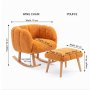 Atelier del Sofa Fotelja i tabure Lotus Orange - slika 4