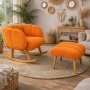 Atelier del Sofa Fotelja i tabure Lotus Orange - slika 1