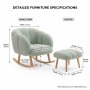 Atelier del Sofa Fotelja i tabure Lotus Green - slika 3