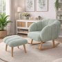 Atelier del Sofa Fotelja i tabure Lotus Green - slika 1