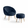 Atelier del Sofa Fotelja i tabure Lida Anthracite - slika 2