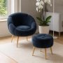 Atelier del Sofa Fotelja i tabure Lida Anthracite - slika 1