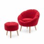Atelier del Sofa Fotelja i tabure Lida Fuchsia - slika 2