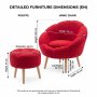 Atelier del Sofa Fotelja i tabure Lida Fuchsia - slika 3