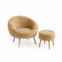 Atelier del Sofa Fotelja i tabure Lida Brown - slika 2