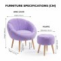 Atelier del Sofa Fotelja i tabure Lida Lilac - slika 3