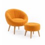 Atelier del Sofa Fotelja i tabure Lida Orange - slika 2