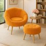 Atelier del Sofa Fotelja i tabure Lida Orange - slika 1