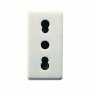 GEWISS GW20203 Italijanski standard utičnica 250V AC - 2P + E 16A Dual amperage - P11-P17 - 1 MODUL - sistem beo - slika 1