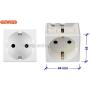 GEWISS GW20265 Nemački standard utičnica 250V AC - 2P+E 16A - 2 M - SISTEM BEO - slika 2