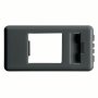 GEWISS GW21270 Adapter za kućište konektor za prenos podataka - AMP / Keistone priključak- 1 MODUL - sistem crna - slika 3