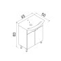 HANAH HOME Ormarić sa umivaonikom Purus 65 448 - slika 4