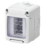 GEWISS GW27041 vodonepropusno kućište za sistemske uređaje - 1 banda - siva ral 7035 - ip55 - slika 1