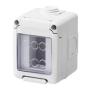 GEWISS GW27401 combi in - vodonepropusna kapa 2 moduli - sistem - IP55 - siva ral 7035 - slika 1