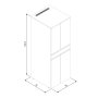 HANAH HOME Ormarić za veš mašinu Neve 70 016 - slika 4