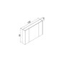 HANAH HOME Ormarić sa ogledalom Arno 100 320 - slika 4
