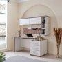 HANAH HOME Radni sto Milano Cream Brown - slika 1