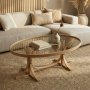 HANAH HOME Sto za dnevnu sobu Matsue Oak - slika 2