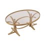 HANAH HOME Sto za dnevnu sobu Matsue Oak - slika 4