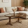HANAH HOME Sto za dnevnu sobu Matsue Walnut - slika 1