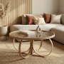 HANAH HOME Sto za dnevnu sobu Shimane Oak - slika 1