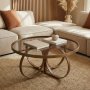 HANAH HOME Sto za dnevnu sobu Shimane Walnut - slika 2