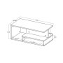 HANAH HOME Sto za dnevnu sobu Vera Mini White Walnut - slika 5