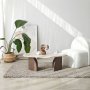 HANAH HOME Sto za dnevnu sobu Rock Travertine Walnut - slika 2