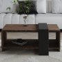HANAH HOME Sto za dnevnu sobu Meleni Walnut Anthracite - slika 2