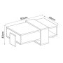 HANAH HOME Sto za dnevnu sobu Meleni Gordion Marble Grey - slika 5
