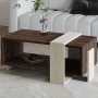 HANAH HOME Sto za dnevnu sobu Meleni Travertine Walnut - slika 3