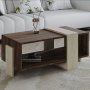 HANAH HOME Sto za dnevnu sobu Meleni Travertine Walnut - slika 1