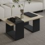 HANAH HOME Sto za dnevnu sobu Matris Travertine Anthracite - slika 3