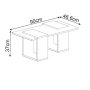 HANAH HOME Sto za dnevnu sobu Matris Grey Travertine - slika 5