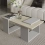 HANAH HOME Sto za dnevnu sobu Matris Grey Travertine - slika 1