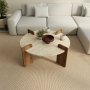 HANAH HOME Sto za dnevnu sobu Avoure Travertine Walnut - slika 2