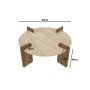 HANAH HOME Sto za dnevnu sobu Avoure Travertine Walnut - slika 5