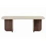 HANAH HOME Sto za dnevnu sobu Akira Travertine Venezia Walnut - slika 3