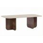 HANAH HOME Sto za dnevnu sobu Akira Travertine Venezia Walnut - slika 4