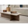 HANAH HOME Sto za dnevnu sobu Harbor Travertine Milano Walnut - slika 4