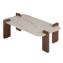 HANAH HOME Sto za dnevnu sobu Renard Travertine Venezia Walnut - slika 3