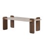 HANAH HOME Sto za dnevnu sobu Renard Travertine Venezia Walnut - slika 4