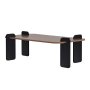 HANAH HOME Sto za dnevnu sobu Renard Venezia Walnut Wood Black - slika 4