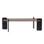 HANAH HOME Sto za dnevnu sobu Renard Venezia Walnut Wood Black - slika 5