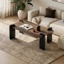 HANAH HOME Sto za dnevnu sobu Renard Venezia Walnut Wood Black - slika 1