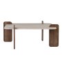 HANAH HOME Sto za dnevnu sobu Marais Travertine Venezia Walnut - slika 5