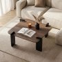 HANAH HOME Sto za dnevnu sobu Marais Venezia Walnut Wood Black - slika 2