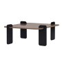 HANAH HOME Sto za dnevnu sobu Marais Venezia Walnut Wood Black - slika 3