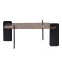 HANAH HOME Sto za dnevnu sobu Marais Venezia Walnut Wood Black - slika 5
